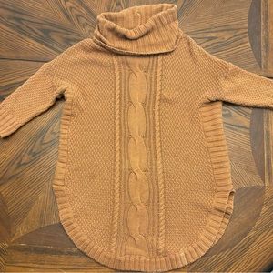 Cable knit turtleneck sweater